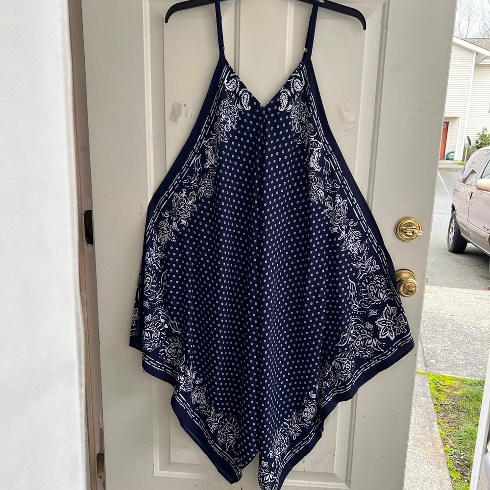 Tommy Bahama Navy and White Paisley Dress - Picture 3 of 13